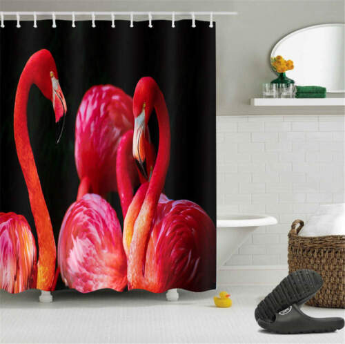 Flamingos Print Waterproof Shower Curtain Resistant To Water