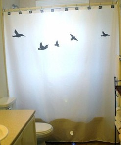Flock Of Birds Shower Curtain - Transform Your Bathroom Into A Serene Nature Retreat