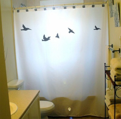 Flock Of Birds Shower Curtain - Transform Your Bathroom Into A Serene Nature Retreat