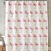 Flock of Flamingos and Pineapple Shower Curtain for a Fun and Funky Bathroom