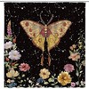 Floral Butterfly Phase Moth Shower Curtain By Dephoto - A Vignette Of Celestial Beauty For Your Bathroom