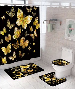 Floral Butterfly Shower Curtain - Perfect Bathroom Decor For Spring