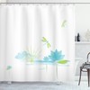 Floral Dragonfly Element Shower Curtain For Bathroom