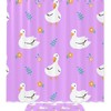 Floral Ducks Shower Curtain And Mat Set For Rustic Bathroom Decor