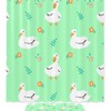 Floral Ducks Waterproof Shower Curtain Set For Cute Bathroom Design