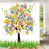 Floral Easter Eggs Tree Shower Curtain For Bathroom Decor