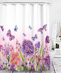 Floral Garden Water-Repellent Curtain