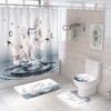 Floral Grey Shower Curtain, Simple Yet Stylish Bathroom Decor 