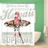 Floral Hawaii Surfing Summer Effects Shower Curtain