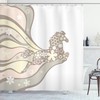 Floral Horse Galloping Shower Curtain for a Graceful and Elegant Bathroom Decor