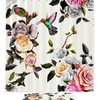 Floral Hummingbirds Print Shower Curtain, Set of 2, Waterproof Fabric for Bathroom Decor