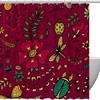 Floral Ladybug Dragonfly Shower Curtain - A Delightful Addition to Your Bathroom 