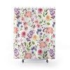 Floral Pattern Shower Curtain - Botanical Design For Housewarming Gift