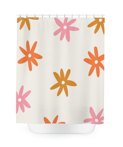 Floral Pattern Shower Curtain - Chic and Elegant Bathroom Decor