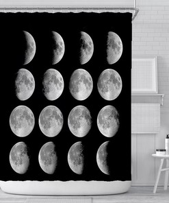 Floral Phases of the Moon Shower Curtain for a Feminine Bathroom Decor