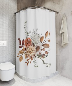 Floral Shower Curtain - Bathroom Decor Shower Curtain For Aesthetic And Functionality - Perfect Thanksgiving Gift