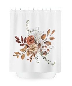 Floral Shower Curtain - Bathroom Decor Shower Curtain For Aesthetic And Functionality - Perfect Thanksgiving Gift