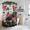 Floral Shower Curtain with Two Color Options for a Stylish Bathroom