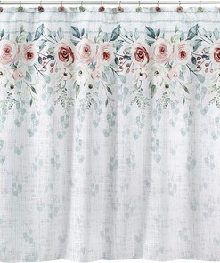 Floral Spring Garden Shower Curtain - Avantis Fabric Bathroom Accessories