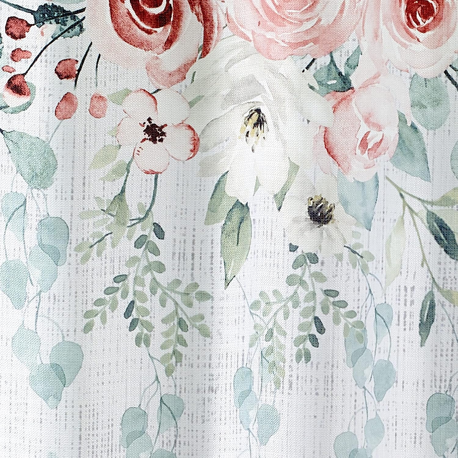 Floral Spring Garden Shower Curtain - Avantis Fabric Bathroom Accessories - Image 2