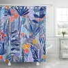 Floral Tropical Green Leaves Print Shower Curtain For Exotic Bathroom Decor