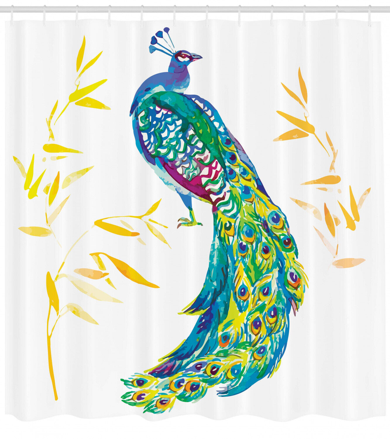 Floral Watercolor Art Print Shower Curtain for Your Bathroom - Colorful Design