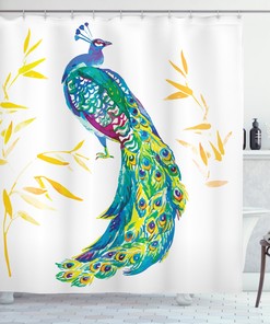 Floral Watercolor Art Print Shower Curtain for Your Bathroom - Colorful Design