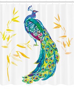 Floral Watercolor Art Print Shower Curtain for Your Bathroom - Colorful Design