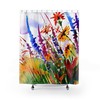Floral Watercolour Print Shower Curtain for Refreshing Bathroom Decor, 72x72 - Unique Shower Curtains