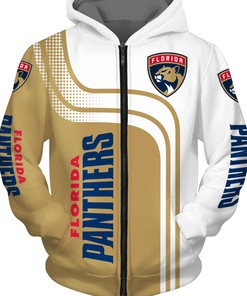 Florida Panthers All Over Print Zip Hoodie Pullover For Fans