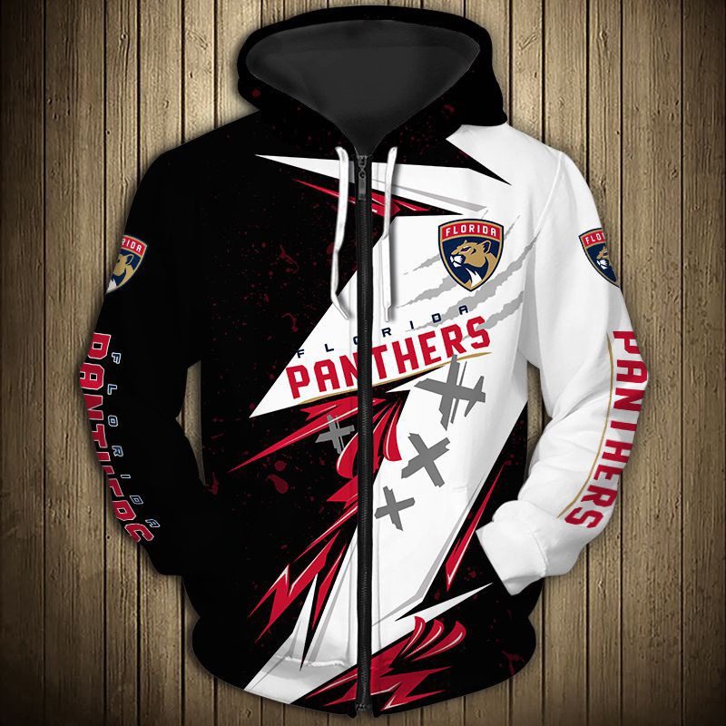 Florida Panthers Thunder Design All Over Print 3D Pullover Hoodie