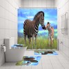 Flower Basket Eggs Grassland Waterproof Shower Curtain Springtime Decoration For Bathroom 