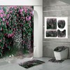 Flower Fence Waterproof Garden Shower Curtain - Perfect For Home Bathroom