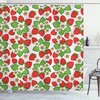 Flower Field Dragonfly Print Shower Curtain for Spring Bathroom 