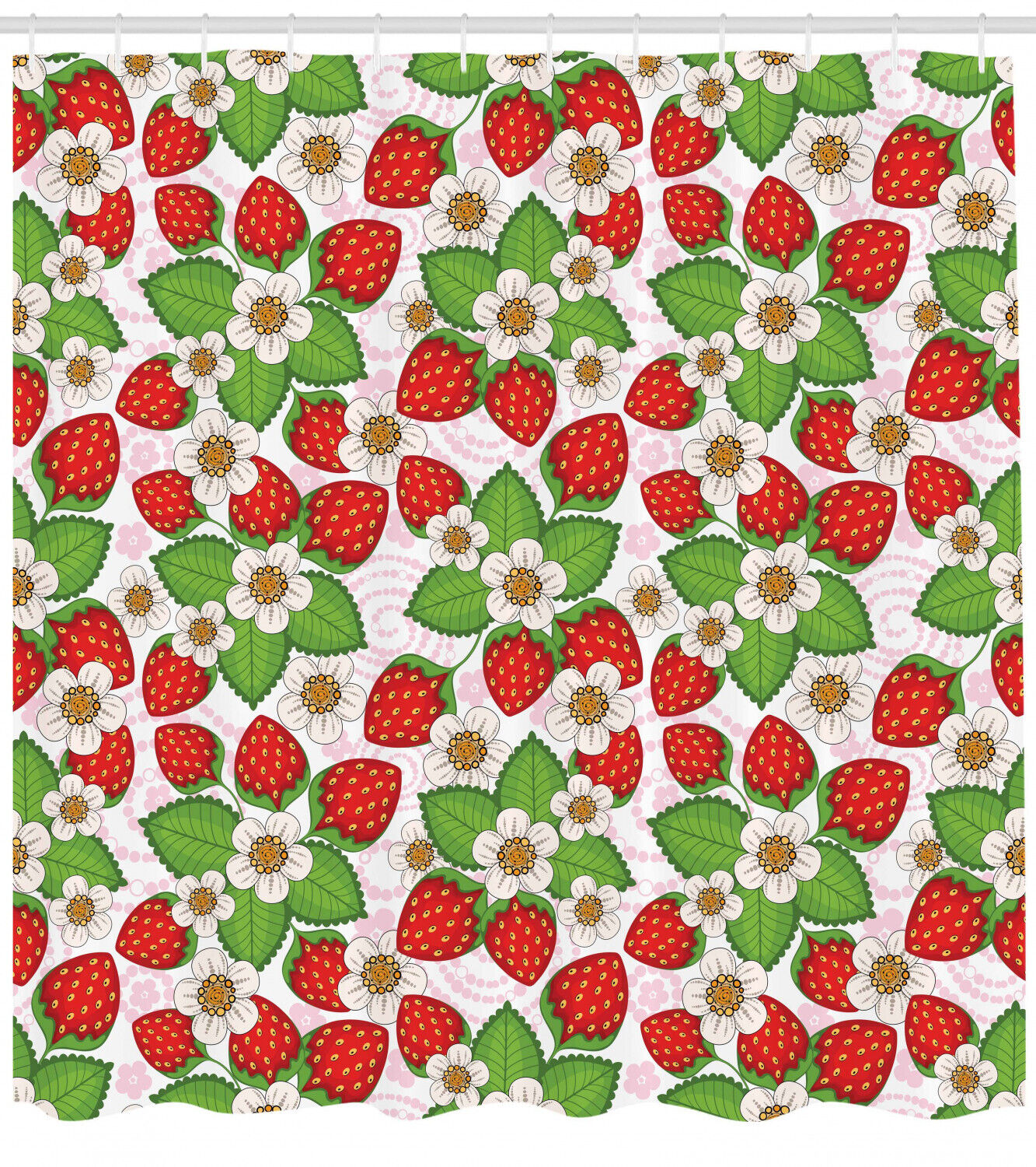 Flower Field Dragonfly Print Shower Curtain for Spring Bathroom