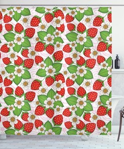 Flower Field Dragonfly Print Shower Curtain for Spring Bathroom