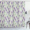 Flower Field Herbs Botanical Leaf Shower Curtain