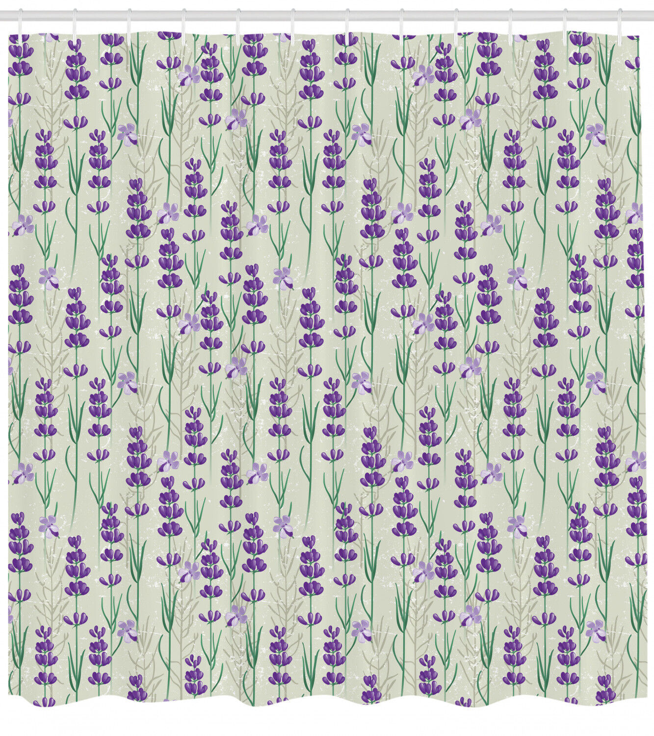 Flower Field Herbs Botanical Leaf Shower Curtain - Image 2