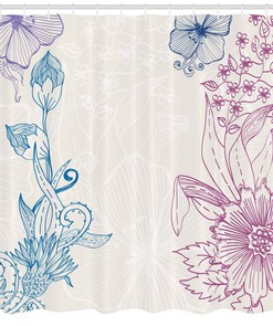 Flower Field Spring Art Print Floral Shower Curtain, Create A Relaxing Bathroom Atmosphere