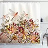 Flower Garden Grass Park Print Shower Curtain for Spring Bathroom 