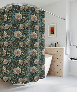 Flower Pattern Shower Curtain, Simple And Elegant Addition To Your Bathroom 