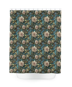 Flower Pattern Shower Curtain, Simple And Elegant Addition To Your Bathroom
