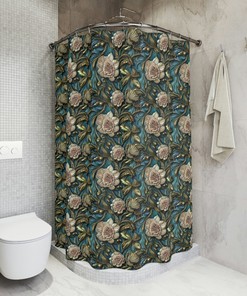 Flower Pattern Shower Curtain, Simple And Elegant Addition To Your Bathroom