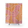 Flower Patterned Bathroom Accessory - Elegant Floral Shower Curtain, Nature Theme, Perfect Bathroom Decor
