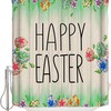 Flower Power Colored Flowers Shower Curtain - Spring Summer Waterproof Bath Curtain For Easter Bathroom Decor