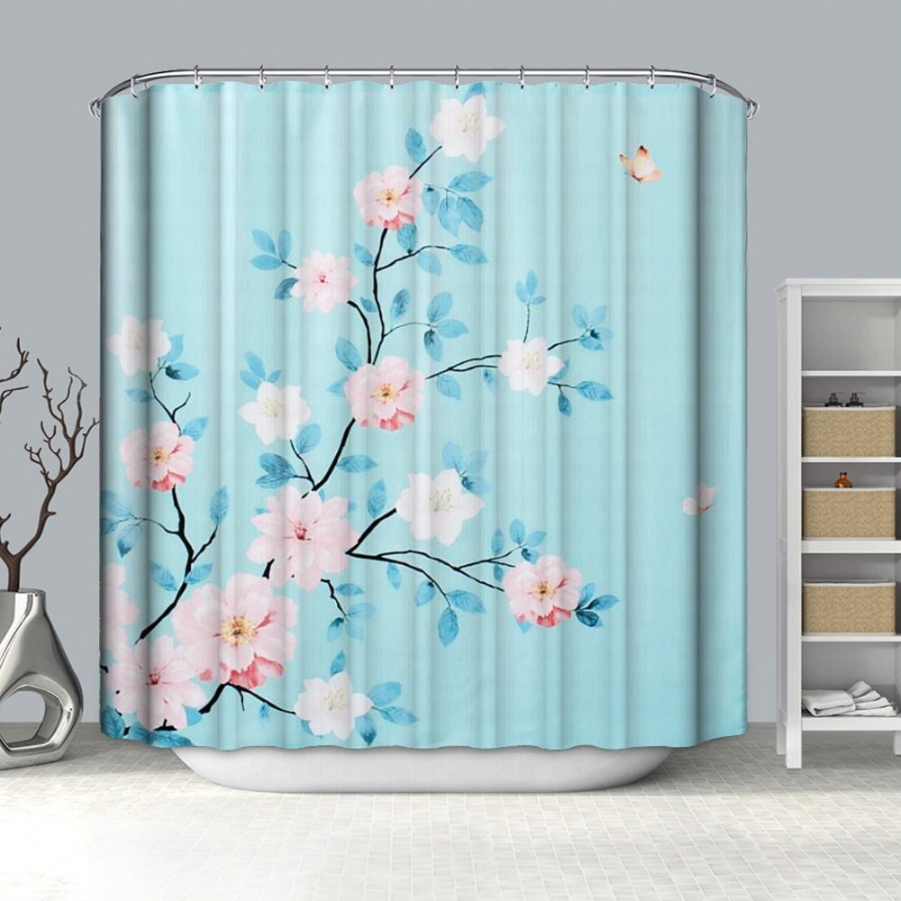 Flower Power Nella Garden Rose Shower Curtain - Chic And Elegant Fabric