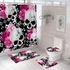Flower Skull Art Fabric Shower Curtain - Vintage Flower Bathroom Decor