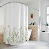 Flowers Butterfly Printed Shower Curtain - Monarch Butterfly Bathroom Decor 