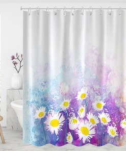 Flowers Floral Spring Shower Curtain for Bathroom Accessory 