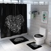 Flowers Puzzle Heart Valentine Shower Curtain - Romantic And Waterproof Shower Curtain